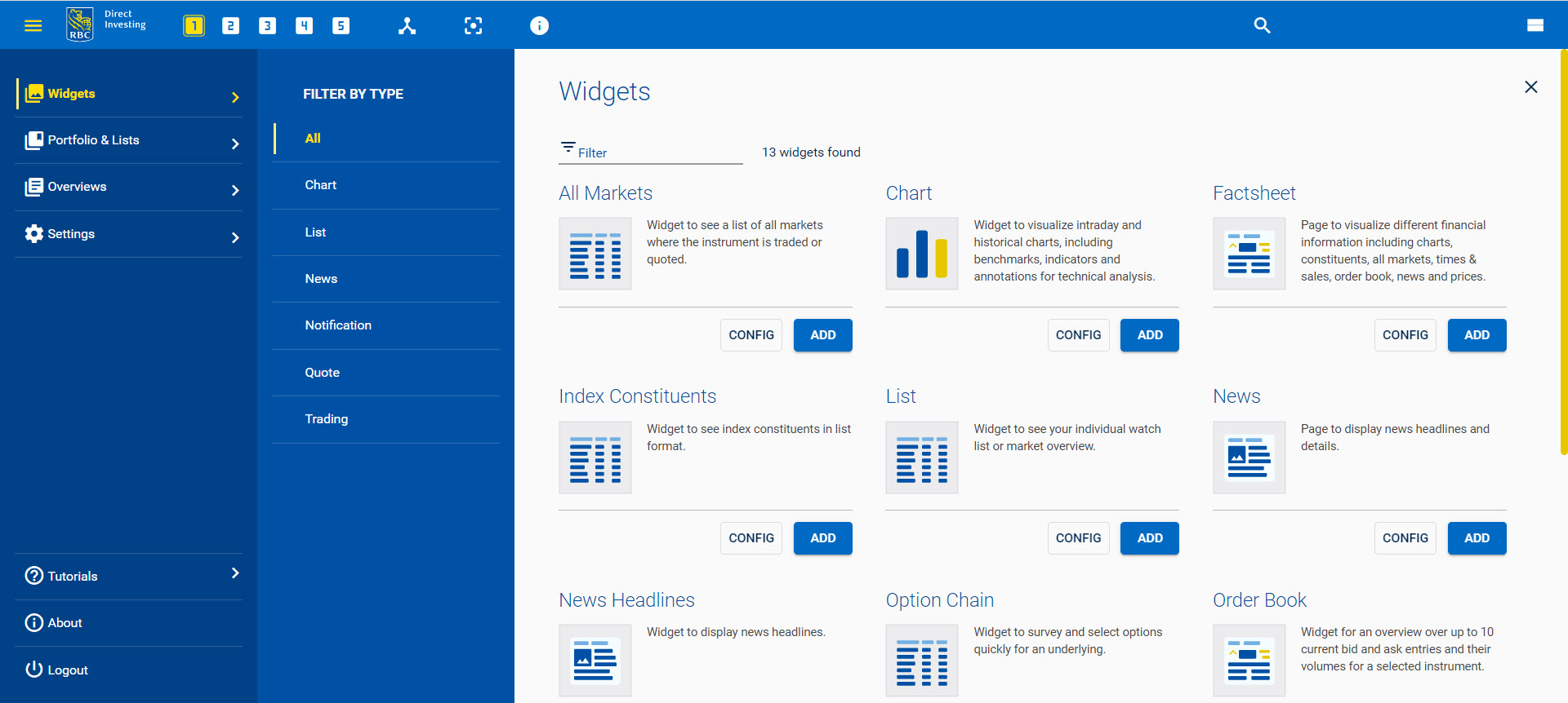 Screenshot of the main menu. 